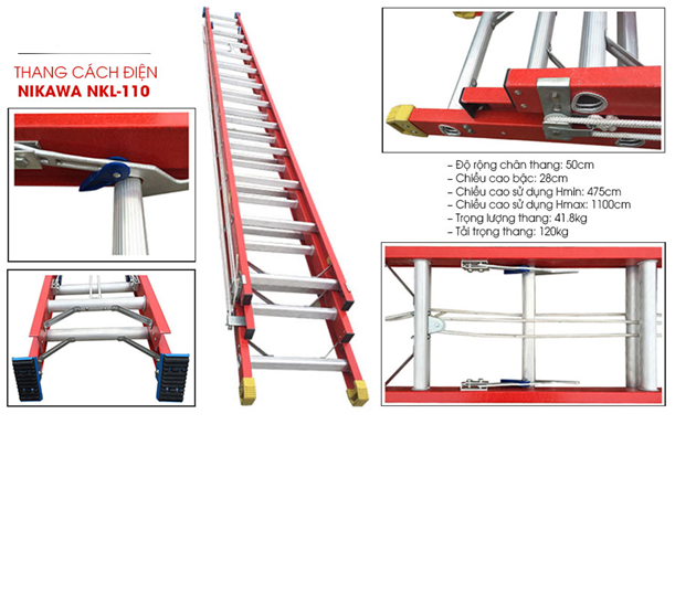 Thang cách điện ba đoạn Nikawa NKL-110